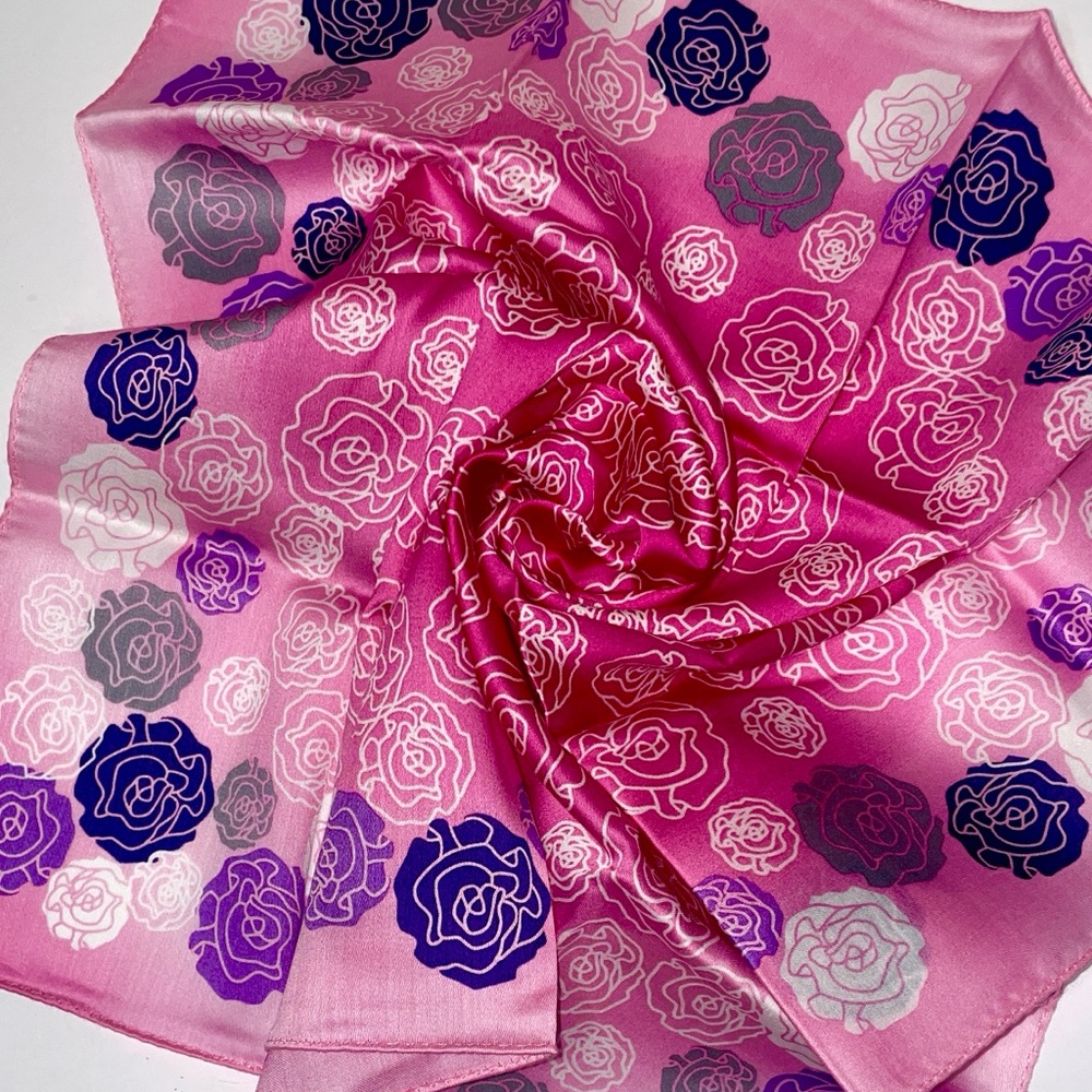YSL Floral Cotton Mini Scarf - Picture 5 of 5